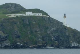 Maughold Head lighthouse Isle of Man from sea 2003